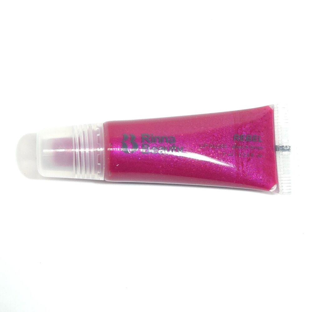 Rinna Beauty Rebel Lip Gloss Sparkle Pink Shimmer Tube 7ml 0.23 fl oz